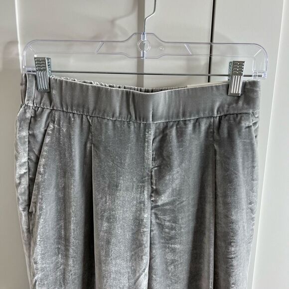 Ann Taylor Silver Gray Velvet Pull on Pants the easy ankle XS NWT - Picture 4 of 14